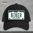 Biker Colorado Novelty License Plate Hat Mesh / Black