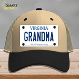 Grandma Virginia Novelty License Plate Hat Mesh / Khaki|Black