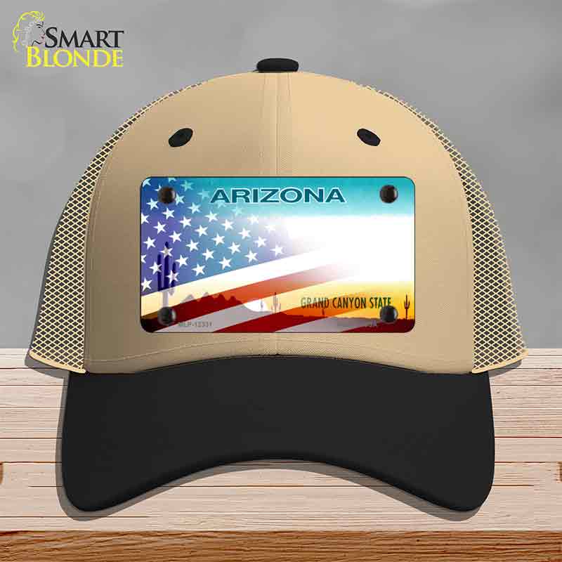 Arizona with American Flag Novelty License Plate Hat HAT-MLP-12331