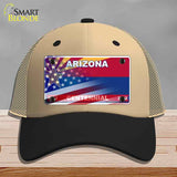 Arizona Centennial American Flag Novelty License Plate Hat HAT-MLP-12436