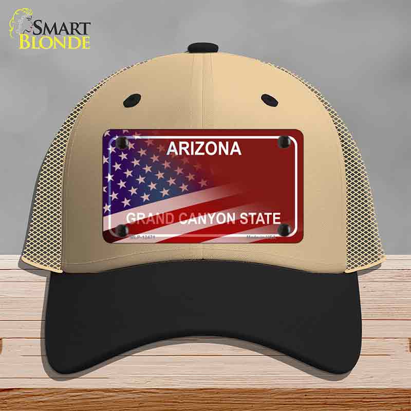 Arizona with American Flag Novelty License Plate Hat HAT-MLP-12471