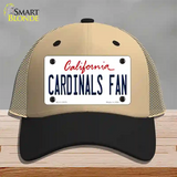 Cardinals Fan Novelty License Plate Hat Mesh / Khaki|Black