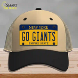 New York Go Giants Novelty License Plate Hat Tag Mesh Khaki|Black