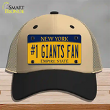 Number 1 Giants Fan New York Novelty License Plate Hat Tag Mesh Khaki|Black