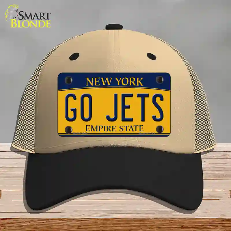 New York Go Jets Novelty License Plate Hat Tag Mesh Khaki|Black