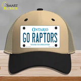 Go Raptors Novelty License Plate Hat Tag Mesh Khaki|Black