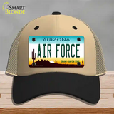 Air Force Arizona Novelty License Plate Hat Tag Mesh Khaki|Black