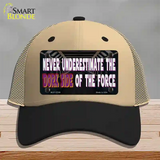 The Dork Side Novelty License Plate Hat Tag Mesh Khaki|Black