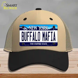 Buffalo Mafia New York Novelty License Plate Hat Tag Mesh Khaki|Black