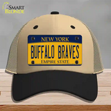 Buffalo Braves New York Novelty License Plate Hat Tag Mesh Khaki|Black