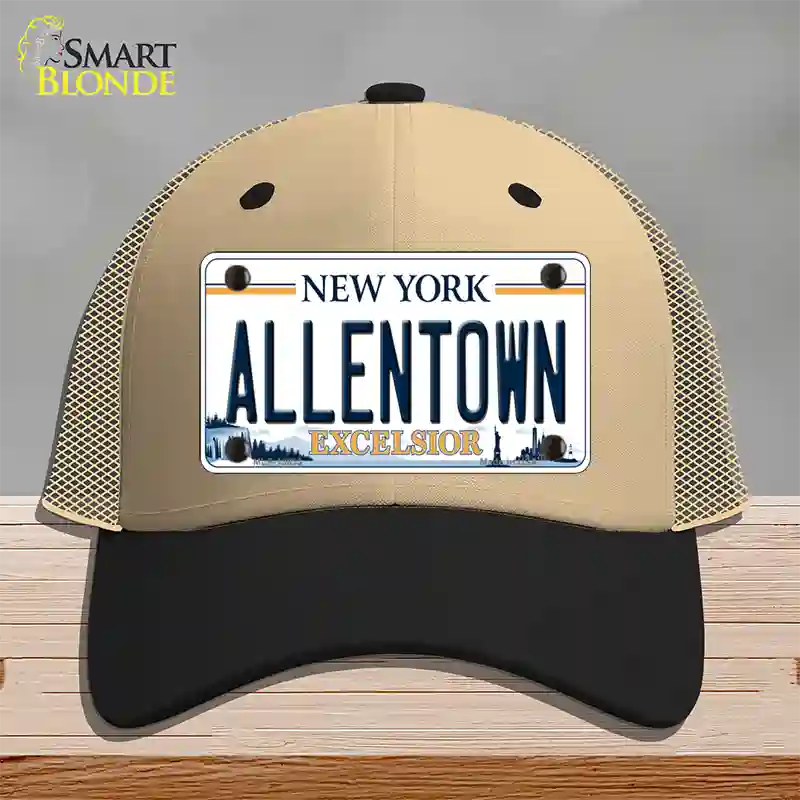 Allentown Excelsior New York Novelty License Plate Hat Tag Mesh Khaki|Black