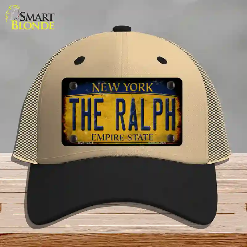 The Ralph New York Rusty Novelty License Plate Hat Tag Mesh Khaki|Black