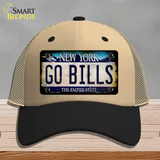 Go Bills New York Rusty Novelty License Plate Hat Tag Mesh Khaki|Black