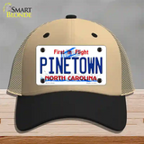 Pinetown North Carolina Novelty License Plate Hat Tag Mesh Khaki|Black