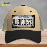 Allen Diggs 21 NY Excelsior Rusty Novelty License Plate Hat Tag Mesh Khaki|Black
