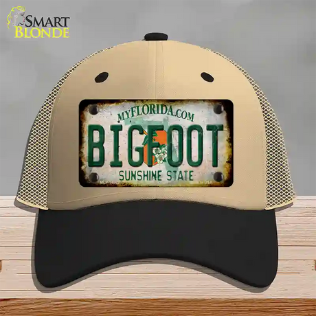 Bigfoot Florida Novelty License Plate Hat Tag Mesh / Khaki|Black