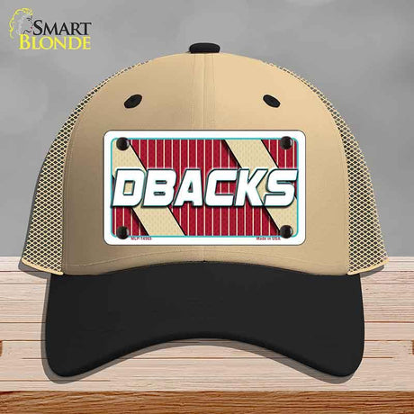 DBACKS Graphic Novelty License Plate Hat HAT-MLP-14565 Mesh Khaki|Black