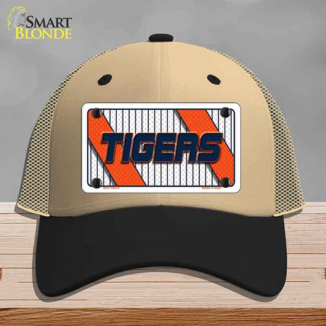 TIGERS Graphic Novelty License Plate Hat HAT-MLP-14574 Mesh Khaki|Black