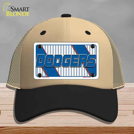 DODGERS Graphic Novelty License Plate Hat HAT-MLP-14578 Mesh Khaki|Black