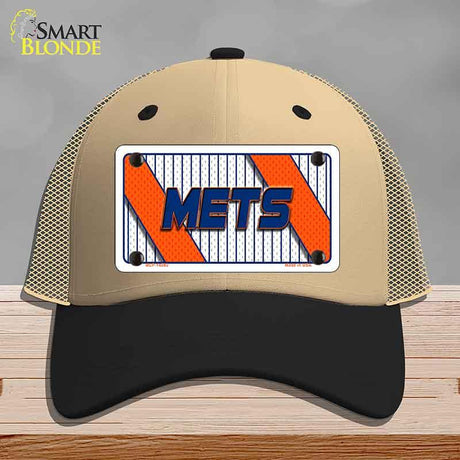 METS Graphic Novelty License Plate Hat HAT-MLP-14582 Mesh Khaki|Black