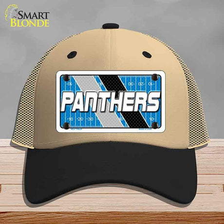 PANTHERS Graphic Novelty License Plate Hat HAT-MLP-14629 Mesh Khaki|Black