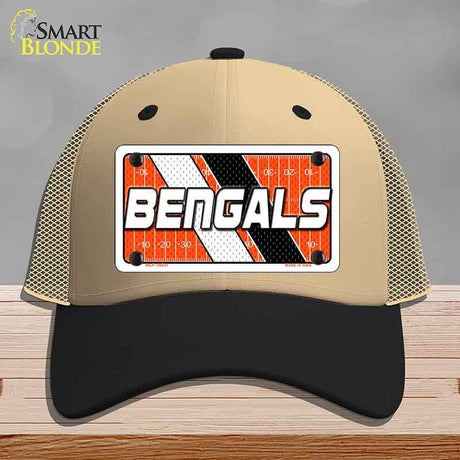 BENGALS Graphic Novelty License Plate Hat HAT-MLP-14631 Mesh Khaki|Black