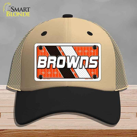 BROWNS Graphic Novelty License Plate Hat HAT-MLP-14632 Mesh Khaki|Black