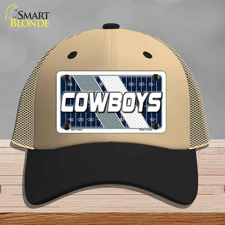 COWBOYS Graphic Novelty License Plate Hat HAT-MLP-14633 Mesh Khaki|Black
