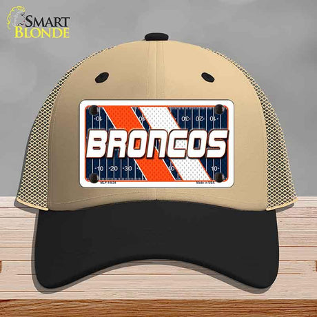 BRONCOS Graphic Novelty License Plate Hat HAT-MLP-14634 Mesh Khaki|Black