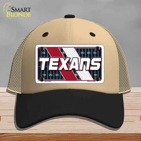 TEXANS Graphic Novelty License Plate Hat HAT-MLP-14637 Mesh Khaki|Black
