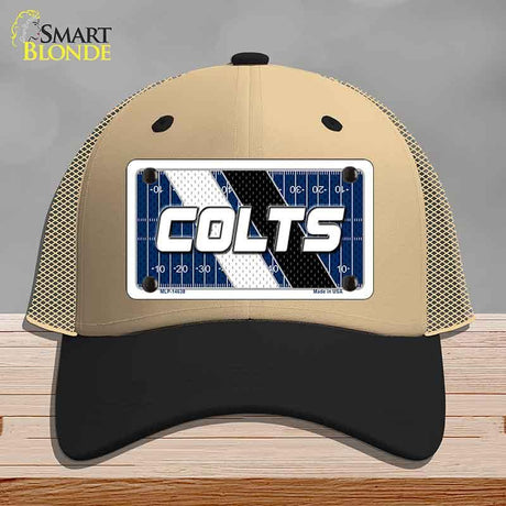 COLTS Graphic Novelty License Plate Hat HAT-MLP-14638 Mesh Khaki|Black