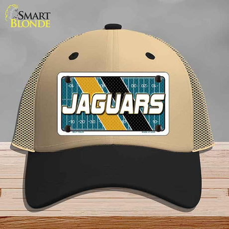 JAGUARS Graphic Novelty License Plate Hat HAT-MLP-14639 Mesh Khaki|Black
