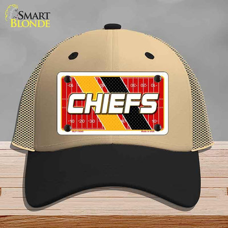 CHIEFS Graphic Novelty License Plate Hat HAT-MLP-14640 Mesh Khaki|Black