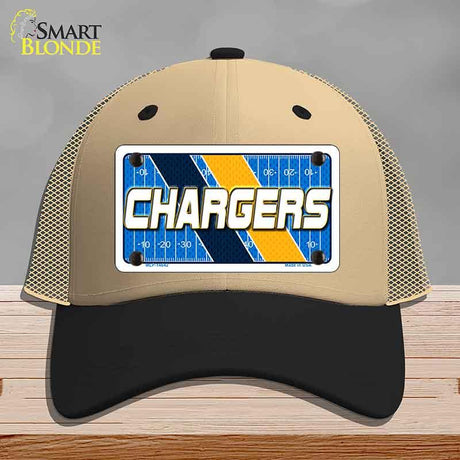 CHARGERS Graphic Novelty License Plate Hat HAT-MLP-14642 Mesh Khaki|Black