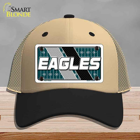 EAGLES Graphic Novelty License Plate Hat HAT-MLP-14650 Mesh Khaki|Black