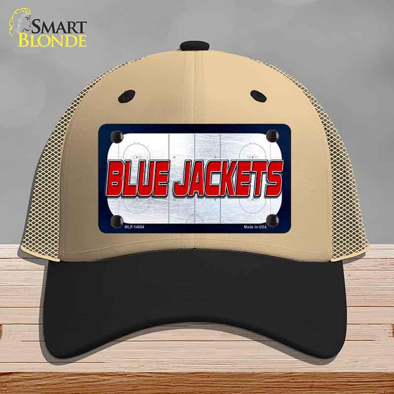 BLUE JACKETS Graphic Novelty License Plate Hat HAT-MLP-14664 Mesh Khaki|Black