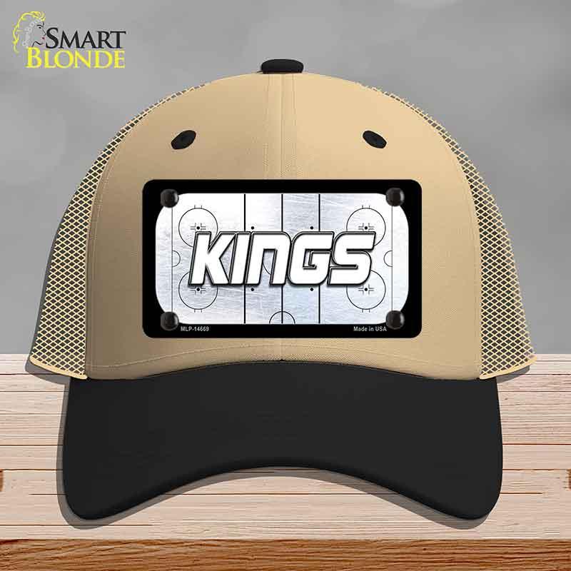 KINGS Graphic Novelty License Plate Hat HAT-MLP-14669 Mesh Khaki|Black