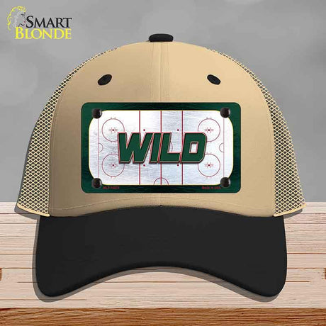 WILD Graphic Novelty License Plate Hat HAT-MLP-14670 Mesh Khaki|Black