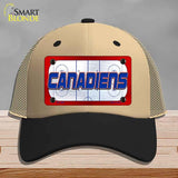 CANADIENS Graphic Novelty License Plate Hat HAT-MLP-14671 Mesh Khaki|Black