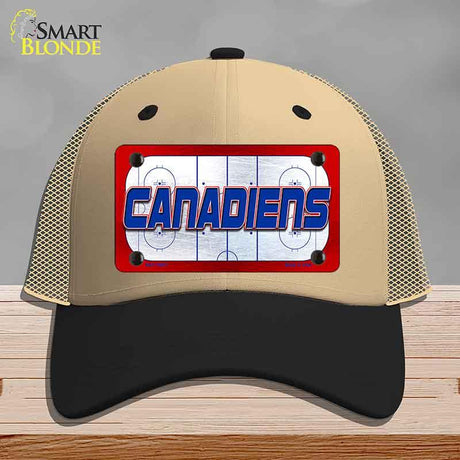 CANADIENS Graphic Novelty License Plate Hat HAT-MLP-14671 Mesh Khaki|Black