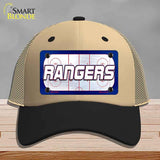 RANGERS Graphic Novelty License Plate Hat HAT-MLP-14675 Mesh Khaki|Black