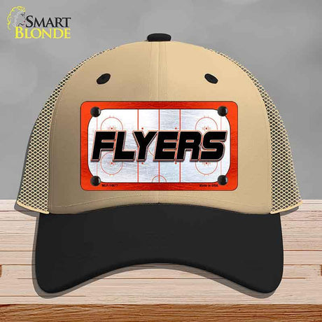 FLYERS Graphic Novelty License Plate Hat HAT-MLP-14677 Mesh Khaki|Black