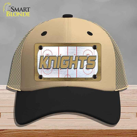 KNIGHTS Graphic Novelty License Plate Hat HAT-MLP-14686 Mesh Khaki|Black