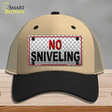 No Sniveling Novelty License Plate Hat Mesh / Khaki|Black