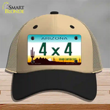 4X4 Arizona Novelty License Plate Hat Mesh / Khaki|Black