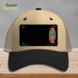 Virgin Mary Offset Novelty License Plate Hat Mesh / Khaki|Black