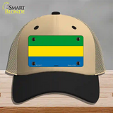 Gabon Flag Novelty License Plate Hat Mesh / Khaki|Black