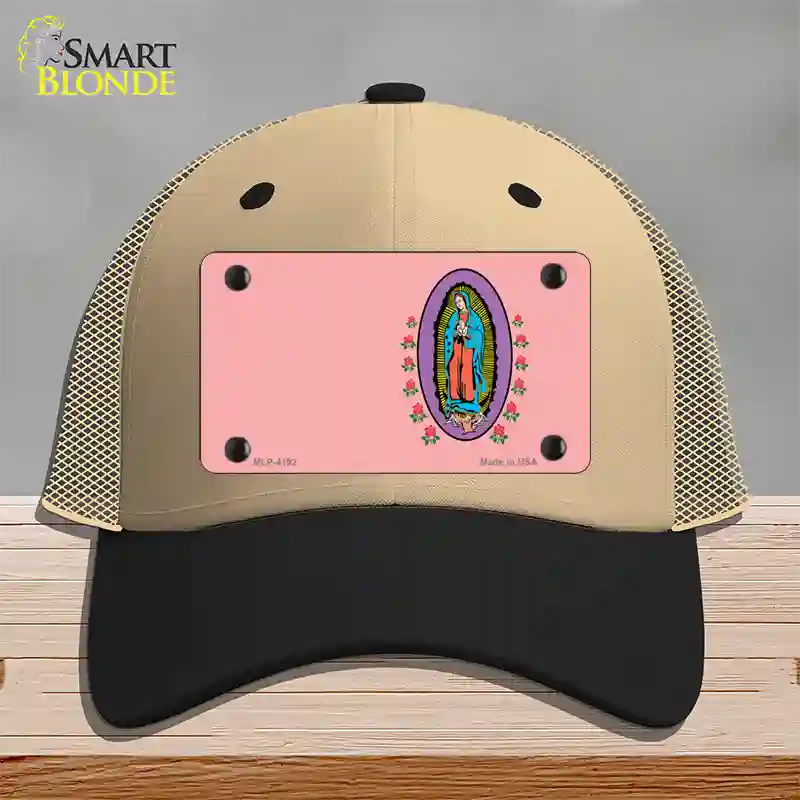 Virgin Mary Pink Novelty License Plate Hat Mesh / Khaki|Black