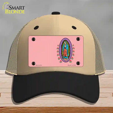 Virgin Mary Pink Novelty License Plate Hat Mesh / Khaki|Black