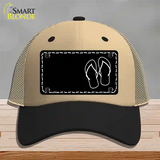 Flip Flops Offset Novelty License Plate Hat Mesh / Khaki|Black